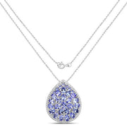 Bids.com 4.16 Carat Genuine Tanzanite .925 Sterling Silver Pendant Pendants