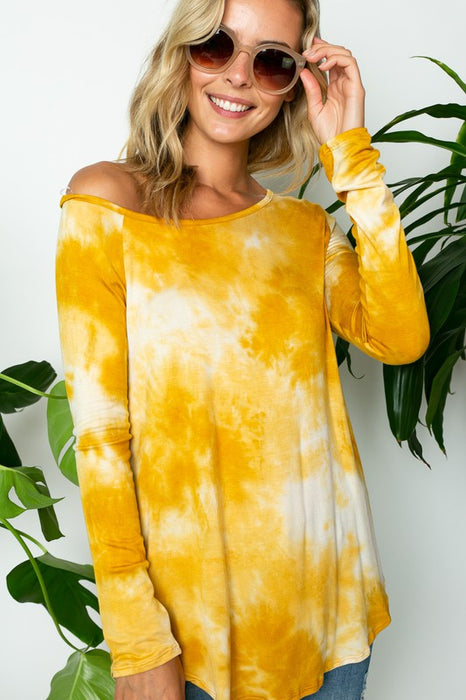 TIE DYE ONE SHOULDER TOP