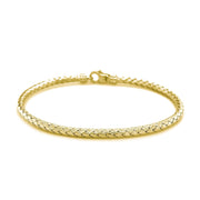Bids.com Fancy Weave Bangle in 14k Yellow Gold (3.0mm) Bracelets