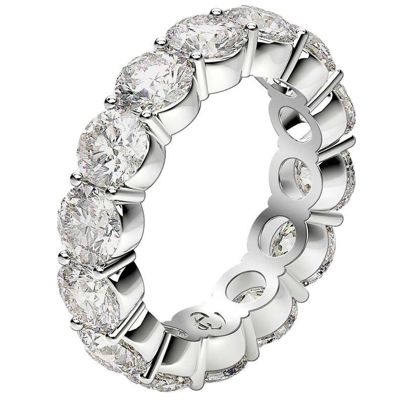 Bids.com Round Cut Lab Grown Diamond Eternity Ring in 14k White Gold (6 cttw FG/VS2) Rings
