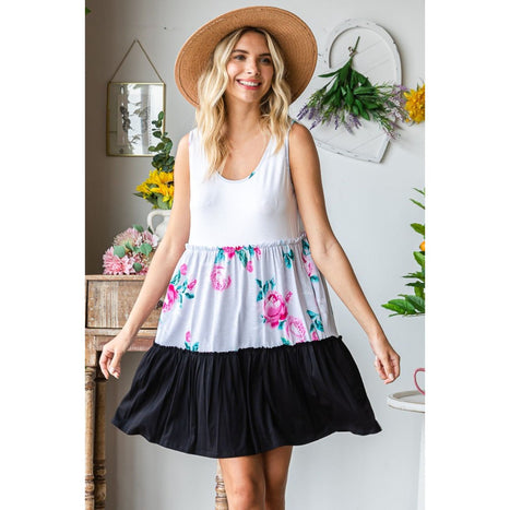 Heimish Scoop Neck Frill Tiered Dress