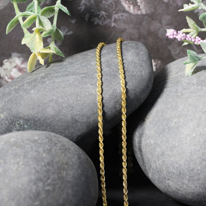Bids.com 2.0mm 14k Yellow Gold Light Rope Chain Necklaces