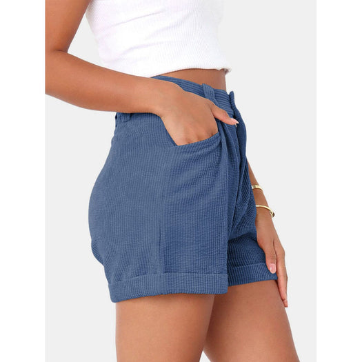 High Waist Shorts with Pockets