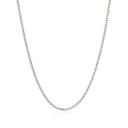 Bids.com 14k White Gold Diamond Cut Cable Link Chain 1.5mm Necklaces