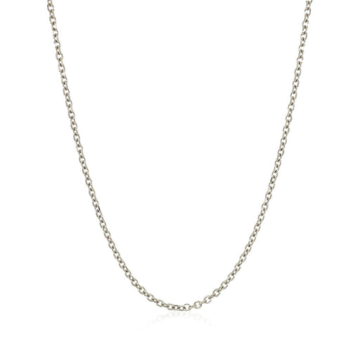 Bids.com 14k White Gold Diamond Cut Cable Link Chain 1.5mm Necklaces