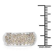 Bids.com 0.42 Carat Genuine White Diamond .925 Sterling Silver Ring Rings