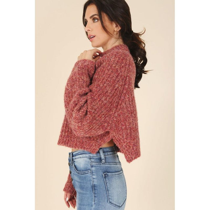 Melange Multicolor Sweater Top