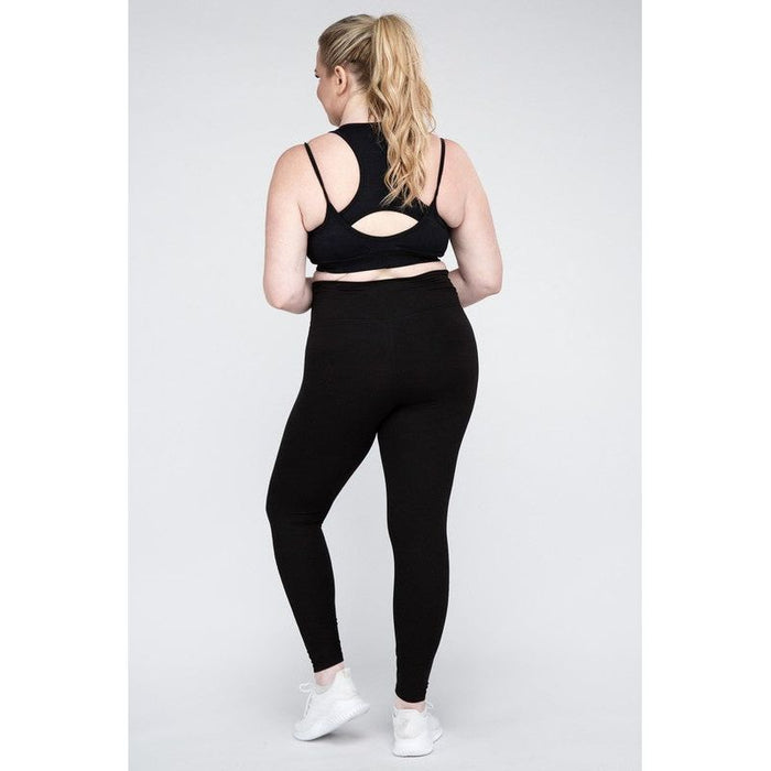 Plus Size V Waist Full Length Leggings