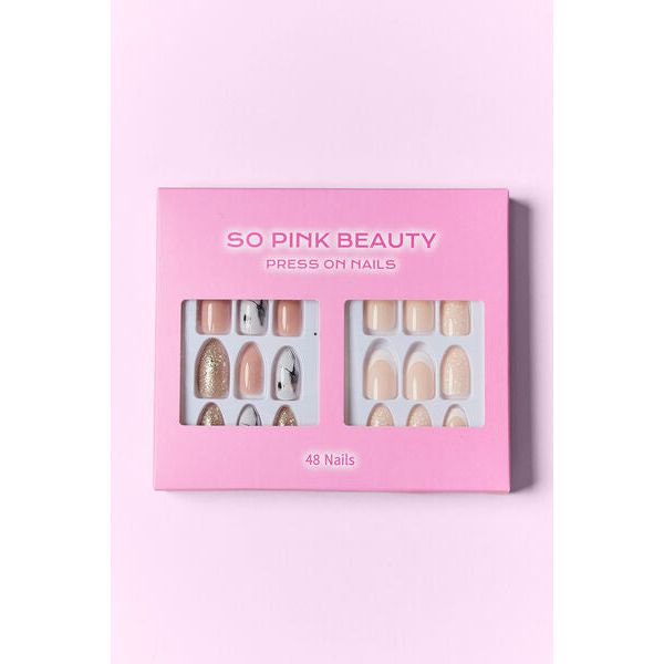 Mill's Beauty Supply SO PINK BEAUTY Press On Nails, 2 Packs