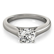 Bids.com 14k White Gold Cathedral Design Solitaire Diamond Engagement Ring (1 cttw) Rings