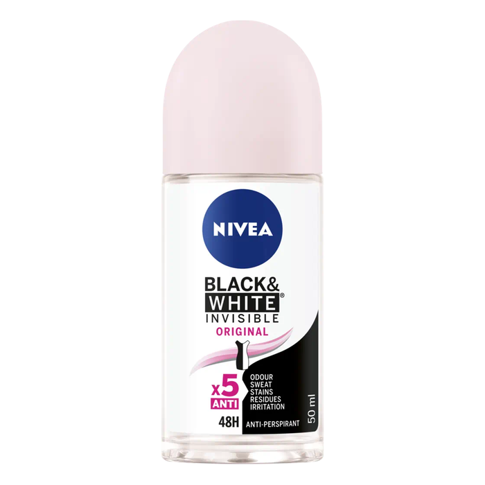 Nivea Black & White Invisible 48h 5in1 Anti-Perspirant Roll-On 50ml