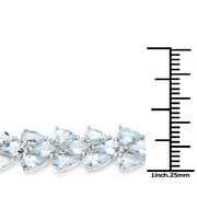 Bids.com 14.11 Carat Genuine Aquamarine .925 Sterling Silver Bracelet Bracelets