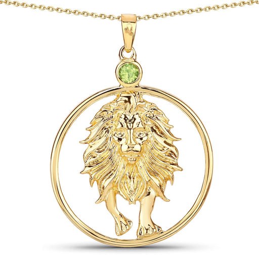 Bids.com 0.24 Carat Genuine Peridot .925 Sterling Silver Pendant Pendants