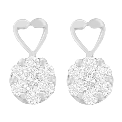 Bids.com 14K White Gold 1 1/4 cttw Round Cut Diamond Earrings (H-I, I1-I2) Earrings
