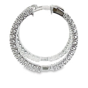 Bids.com 1.53ct Diamond Hoop Earrings 10KT White Gold Earrings