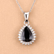 Bids.com 2.09 Carat Genuine Blue Sapphire and White Diamond 14K White Gold Pendant Pendants