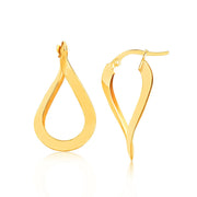Bids.com 14k Yellow Gold Flat Polished Twisted Hoop Earrings Earrings