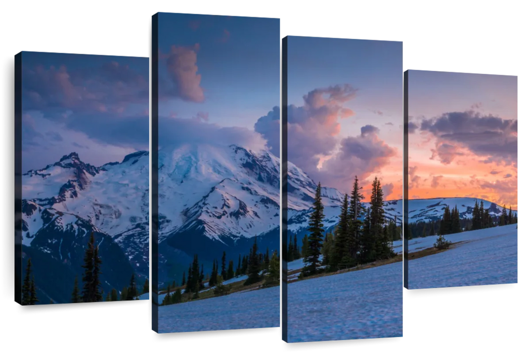 Mt. Rainier At Sunset Wall Art