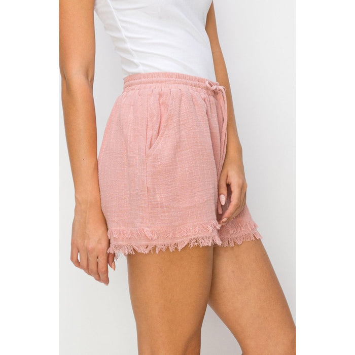 HYFVE Drawstring Frayed Shorts