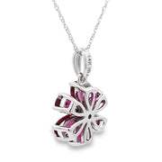 Bids.com Rhodolite Garnet Fashion Pendants 14KT White Gold Pendants