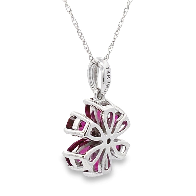 Bids.com Rhodolite Garnet Fashion Pendants 14KT White Gold Pendants