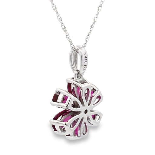 Bids.com Rhodolite Garnet Fashion Pendants 14KT White Gold Pendants