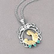 Bids.com 0.09 Carat Genuine Emerald .925 Sterling Silver Pendant Pendants