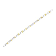 Bids.com 10k Yellow Gold Plated Sterling Silver 1/4 cttw Diamond Infinity and X Link Bracelet (I-J Clarity, I2-I3 Color) - Size 7.25" Bracelets