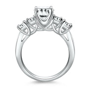 Bids.com 14k White Gold Five Stone Diamond Trellis Engagement Ring Rings