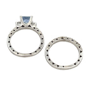 Bids.com Antique Style Engagement Ring Set 14KT White Gold Rings
