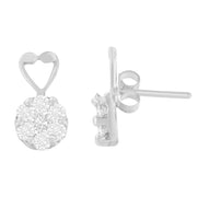 Bids.com 14K White Gold 1 1/4 cttw Round Cut Diamond Earrings (H-I, I1-I2) Earrings