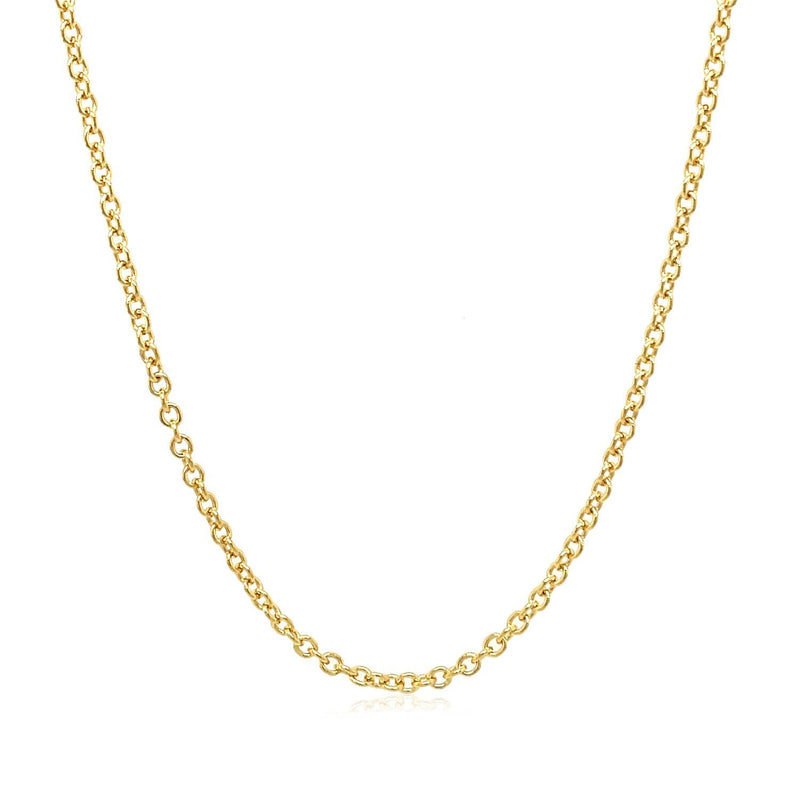 Bids.com 14k Yellow Gold Round Cable Link Chain 1.9mm Necklaces