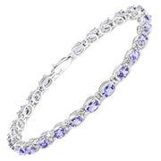 Bids.com 6.00 Carat Genuine Tanzanite .925 Sterling Silver Bracelet Bracelets