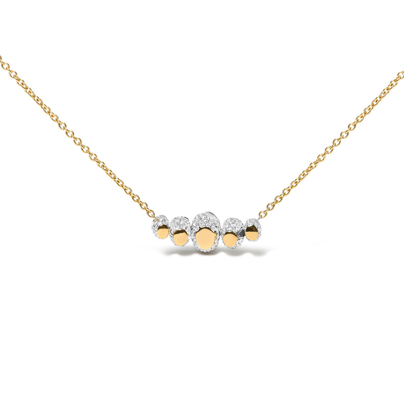 Bids.com 18K Rose Gold 3/4 Cttw Pave Diamonds and Graduated Green Tsavorite Gemstone Curved Bar Choker Necklace (G-H Color, SI1-SI2 Clarity) - Adjustable up to 14" - 16.5" Necklaces