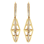Bids.com 14K Yellow Gold 5/8 Cttw Diamond Geometrical Pillar Drop and Dangle Earrings (G-H Color, SI1-SI2 Clarity) Earrings