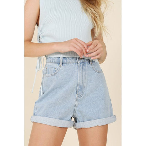 Lilou Roll Up Denim Shorts