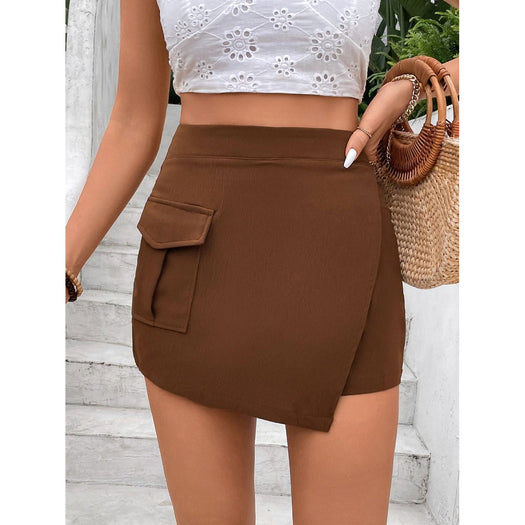 Pocketed High Waist Shorts