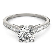 Bids.com 14k White Gold Diamond Engagement Ring With Single Row Band (1 3/4 cttw) Rings