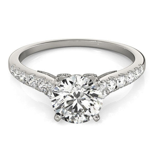 Bids.com 14k White Gold Diamond Engagement Ring With Single Row Band (1 3/4 cttw) Rings