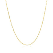 Bids.com 14k Yellow Gold Diamond Cut Cable Link Chain 1.1mm Necklaces