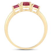 Bids.com 1.15 Carat Genuine Ruby 14K Yellow Gold Ring Rings