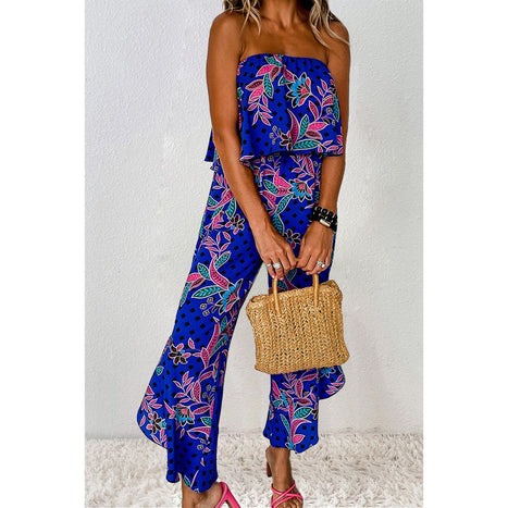 Printed Tube Jumpsuit