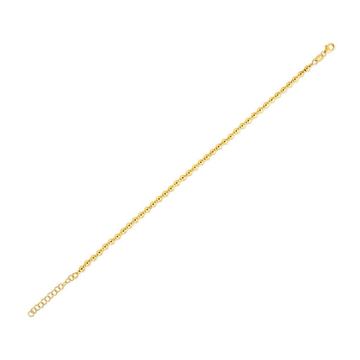 Bids.com 14k Yellow Gold Spaced Bead Bracelet  (3.00 mm) Bracelets