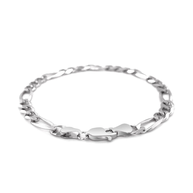 Bids.com 6.0mm 14k White Gold Solid Figaro Bracelet Bracelets