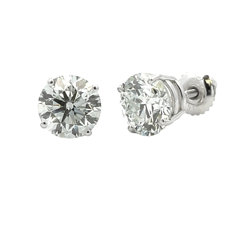 Bids.com 4.00ct Lab Grown Diamond Stud Earrings 14KT White Gold Earrings