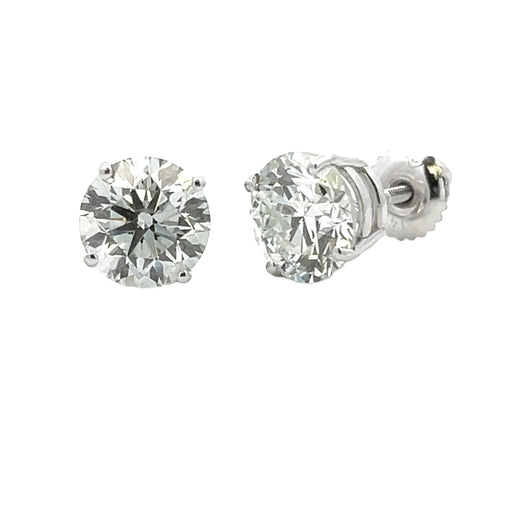 Bids.com 4.00ct Lab Grown Diamond Stud Earrings 14KT White Gold Earrings White Smoke
