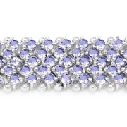 Bids.com 14.70 Carat Genuine Tanzanite .925 Sterling Silver Bracelet Bracelets