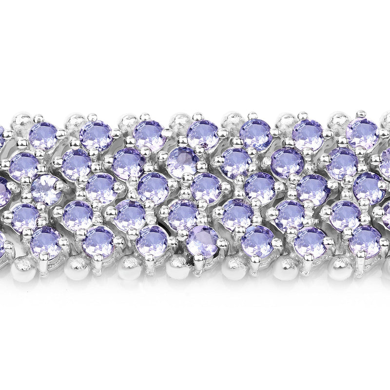 Bids.com 14.70 Carat Genuine Tanzanite .925 Sterling Silver Bracelet Bracelets