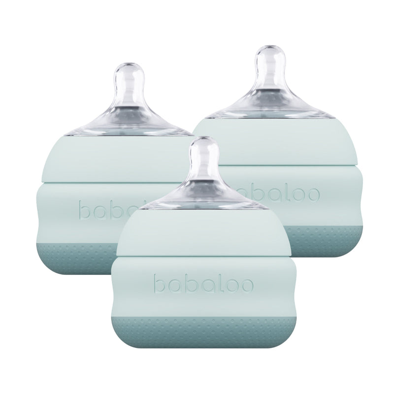 Babaloo babaloo bottle set of 3 White Smoke Bleu / 5 oz,Bleu / 8 oz,Creme / 5 oz,Creme / 8 oz