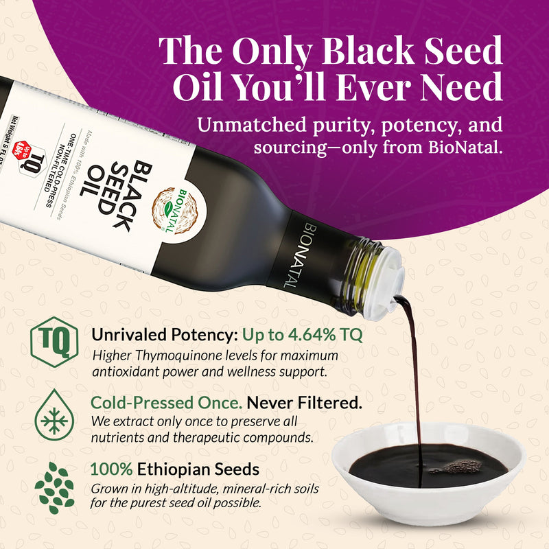 Bionatal Ethiopian Black Seed Oil 5oz (GLASS) Black Seed Oil